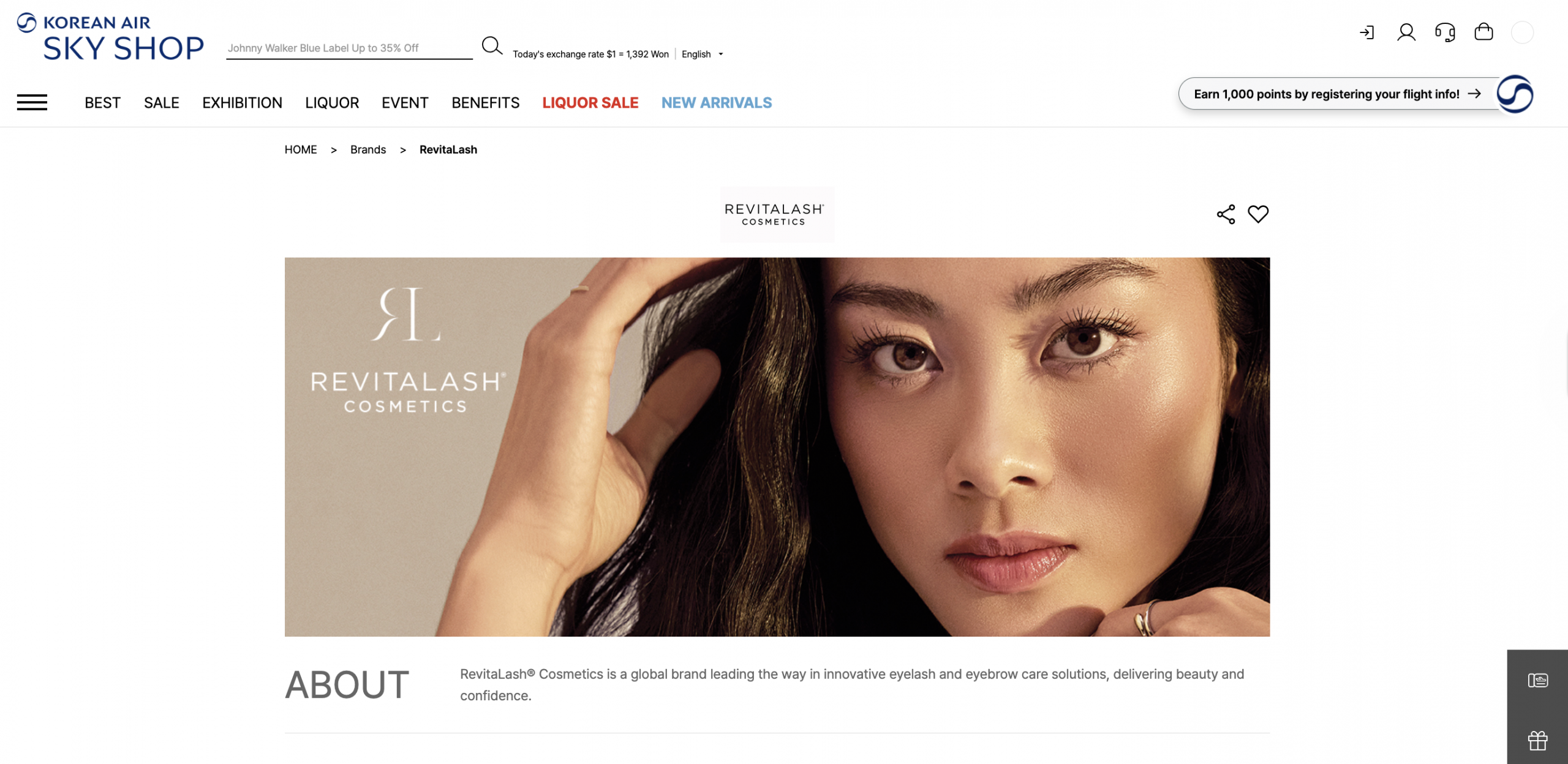 Revitalash takes to the skies with Korean Air.